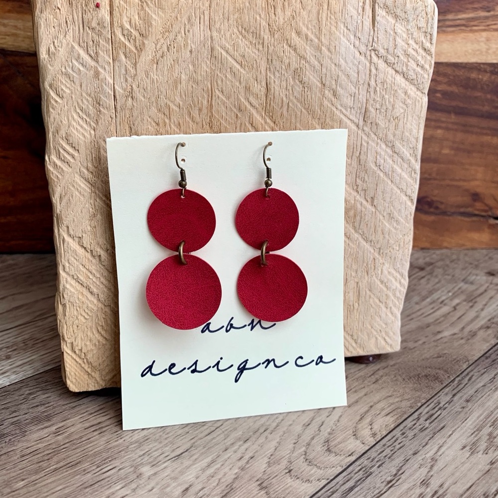 Valentine faux leather earrings